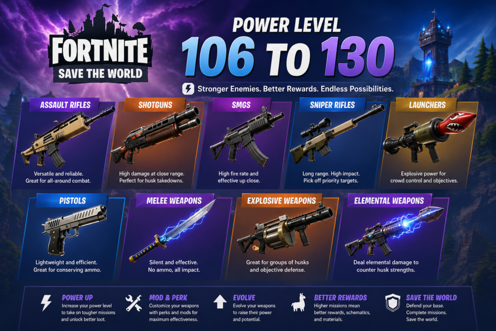 Random Weapon or Gun PWL 106 to 130